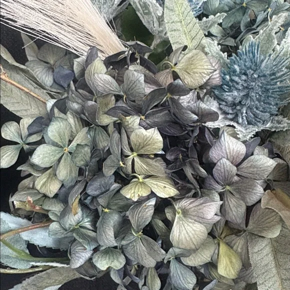 Dried hydrangea and faux Floral Arrangement - Picture 6 of 6